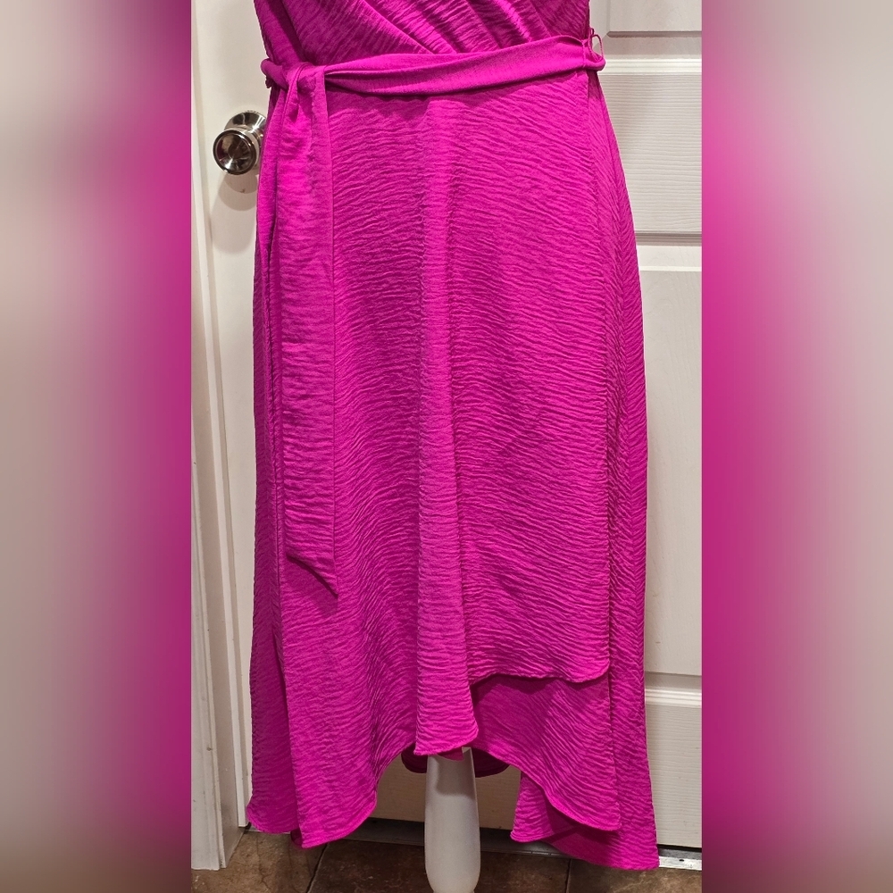 DKNY Pink Faux Wrap Dress - Picture 5 of 15